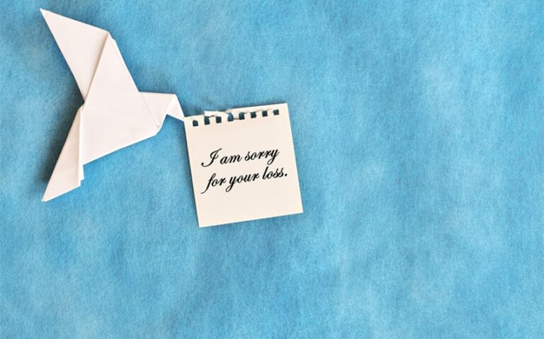 what to say when someone says sorry for your loss